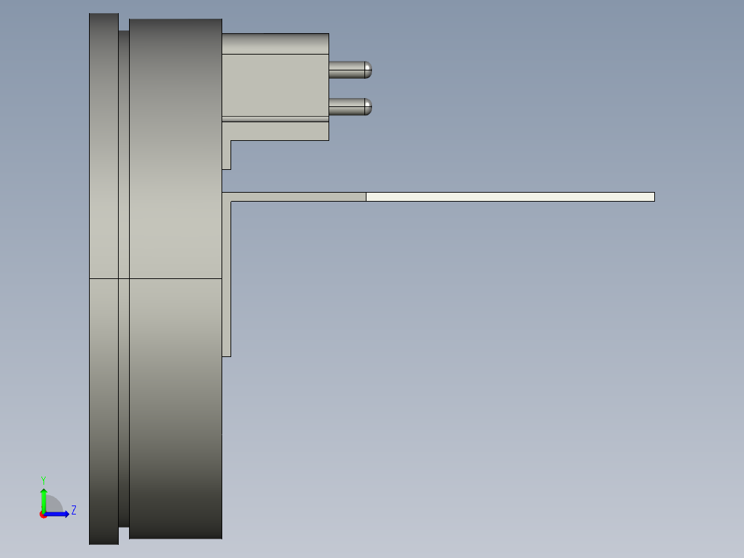 基恩士CV-R11_kc图纸模型左视图