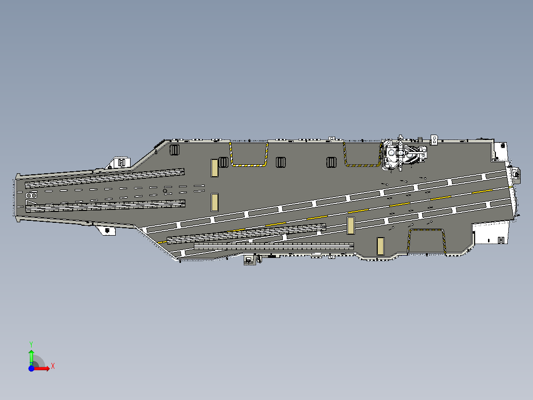 航母-福特号航空母舰前视图