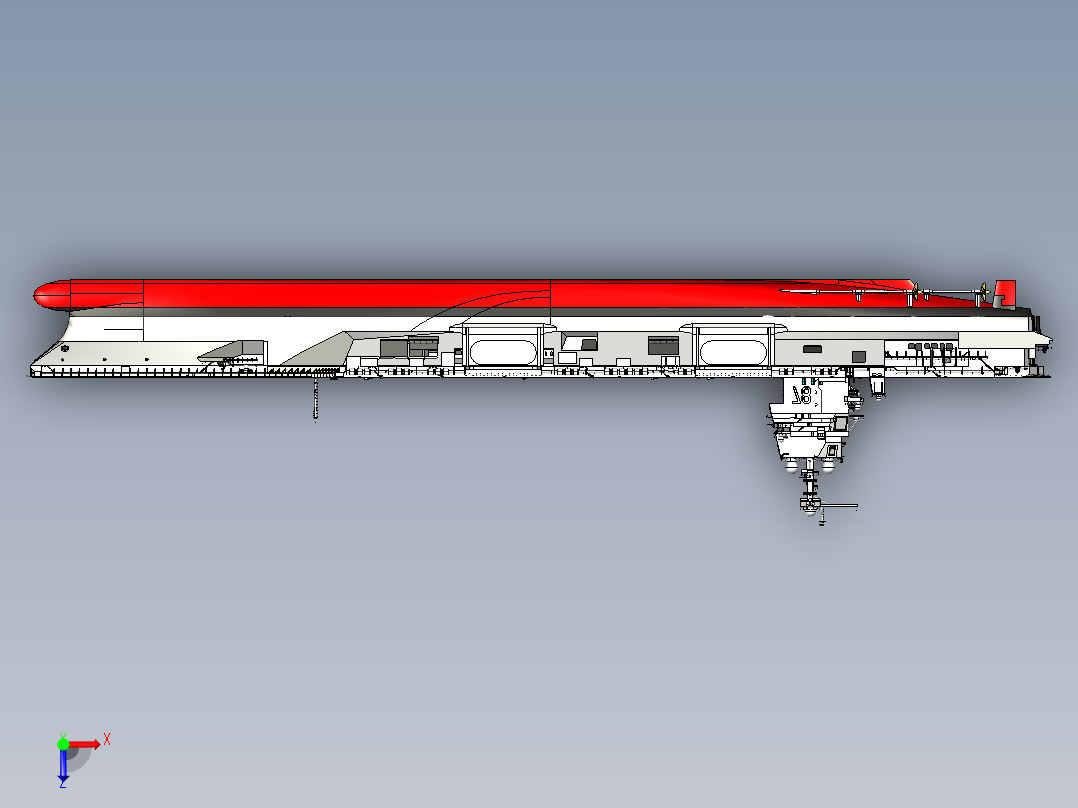 航母-福特号航空母舰俯视图
