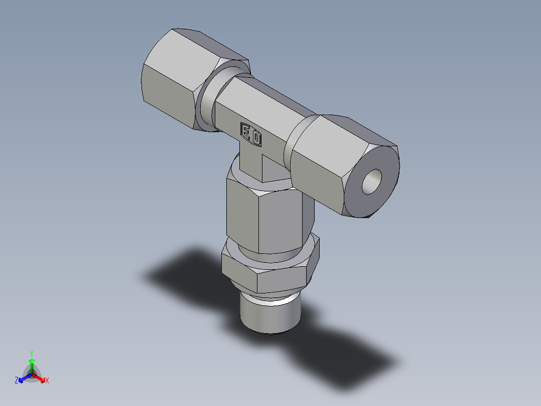 卡套式工业通用硬管接头EO_Assembled_adjustable_standpipe_branch_tee_EVT06SR71