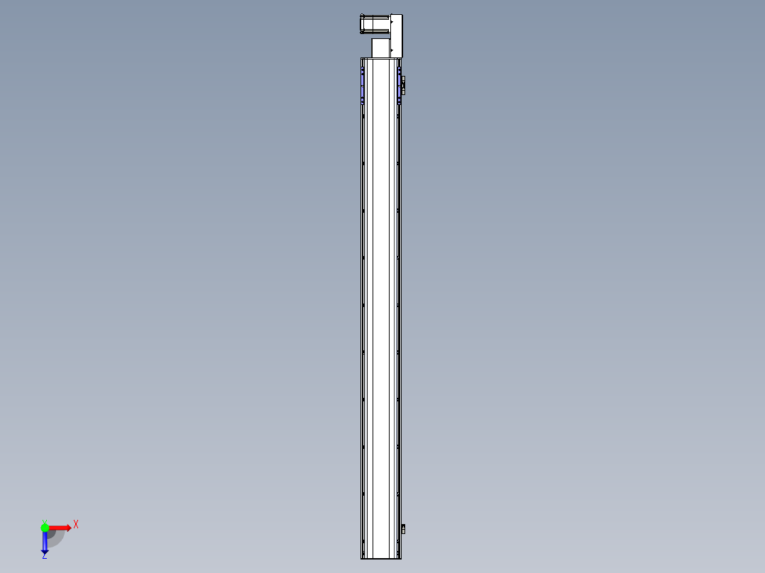 同步带滑台-半封闭B17H-L50-S1850-R-P75-D3俯视图