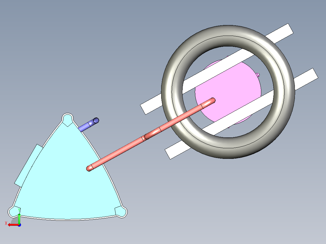 池塘自动喂养产品设计及三维模型（说明书+3D+CAD）后视图