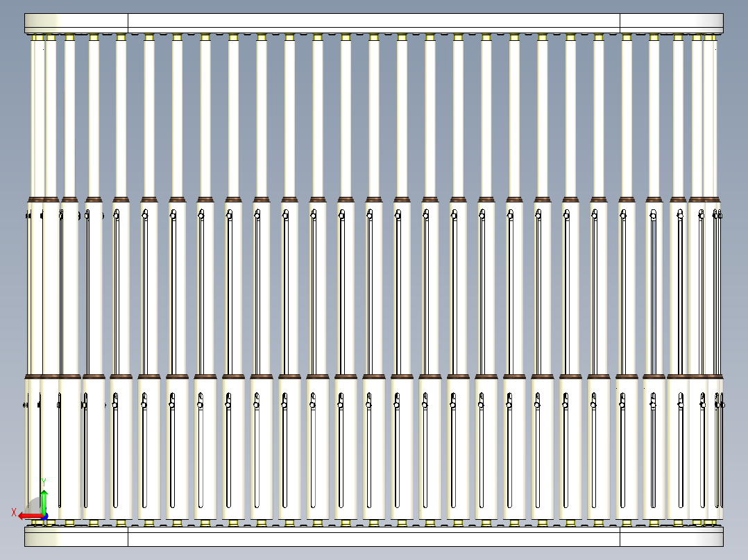 带滑管的柔性地板后视图