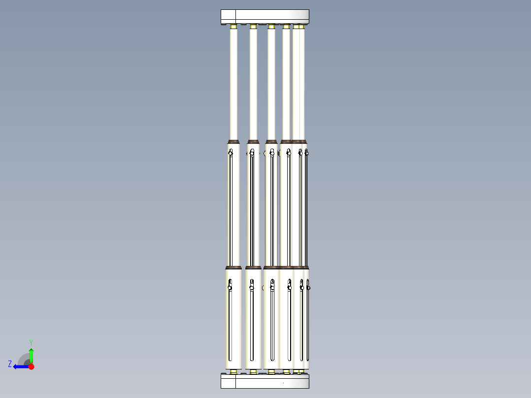 带滑管的柔性地板右视图