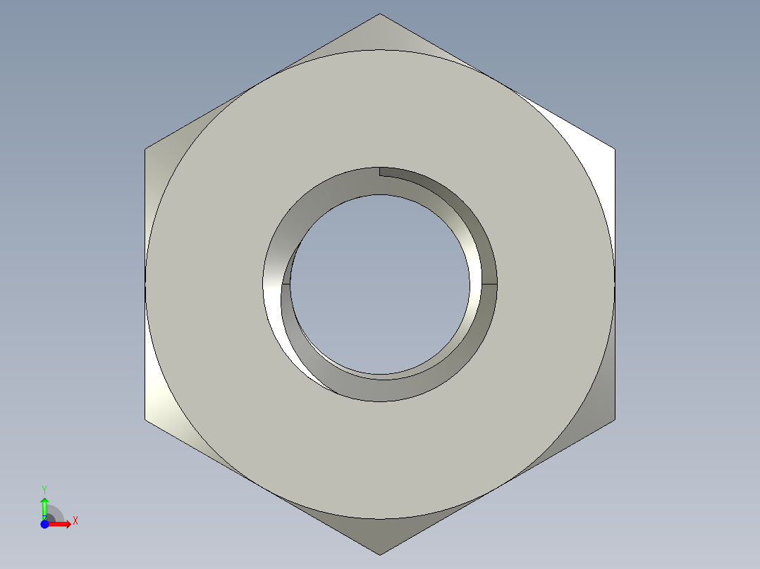 公制六角螺母-Metric Hex Nuts M2.5 x 0.45mm Thread前视图