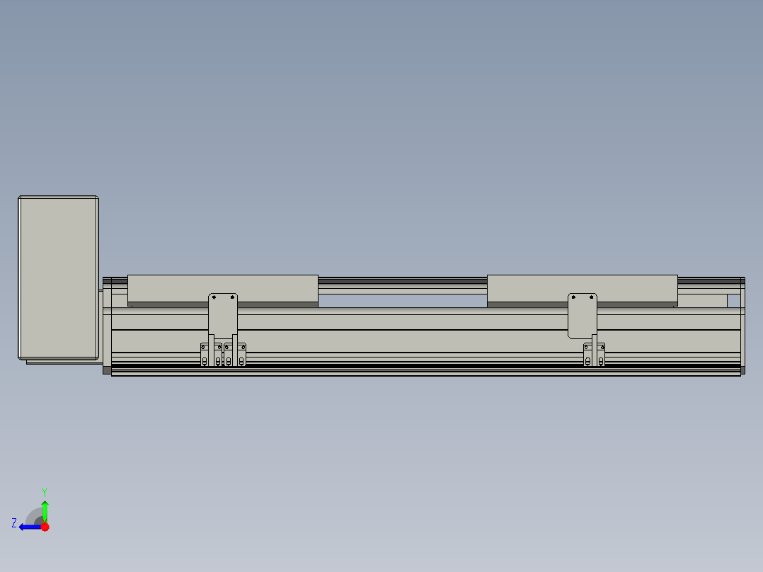 直线模组LHB21-L40-S400-RU设计图纸右视图