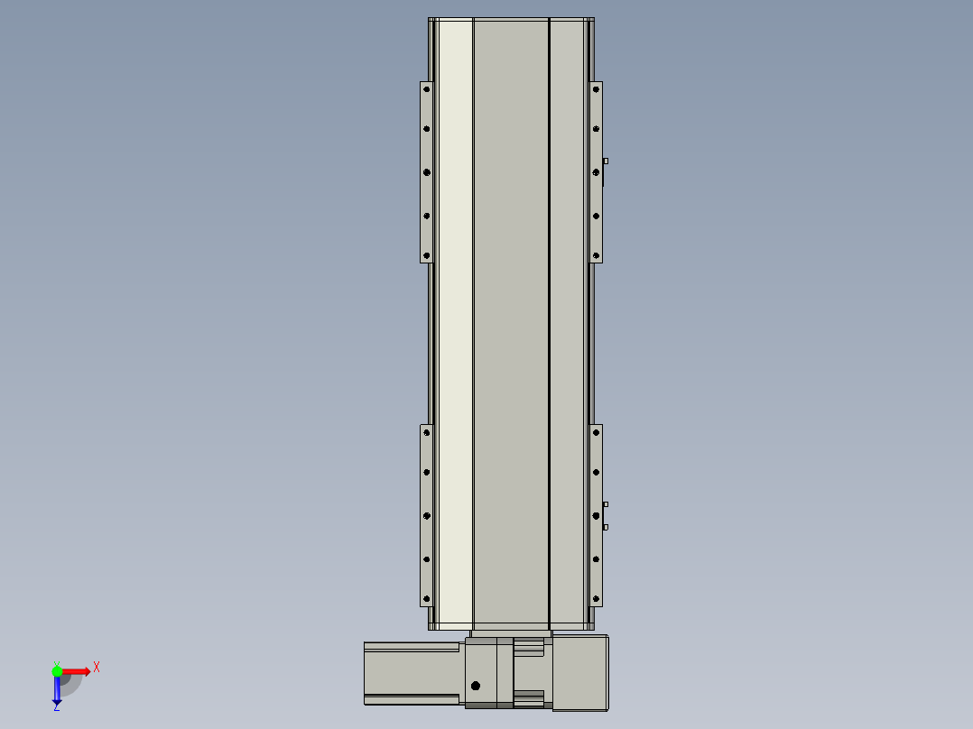 直线模组LHB21-L40-S400-RU设计图纸俯视图