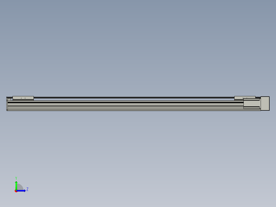 直线模组WG-LHA12-S1250-R设计图纸左视图