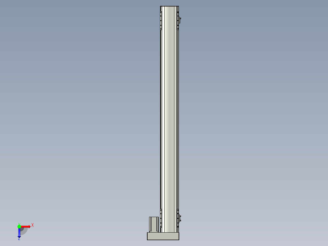 直线模组WG-LHA12-S1250-R设计图纸俯视图