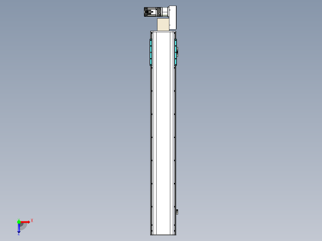 同步带滑台-半封闭B22H-L100-C-S1350-R-P75-D3-N5俯视图