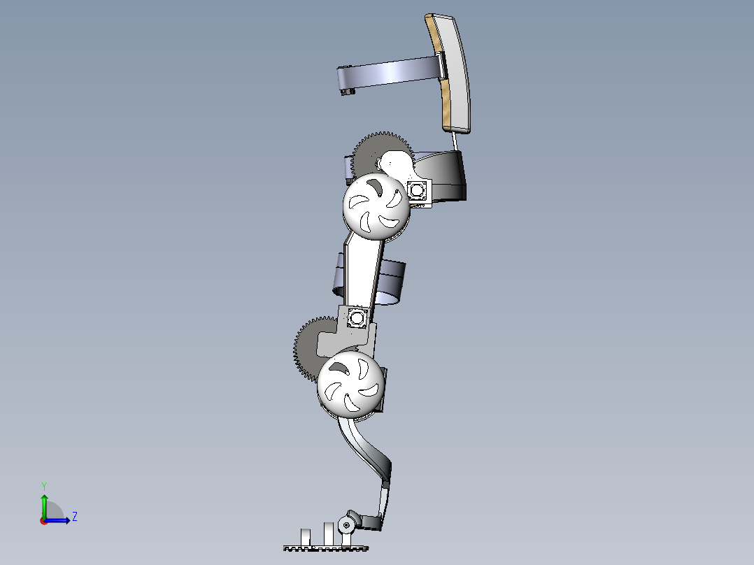 残疾人辅助结构左视图