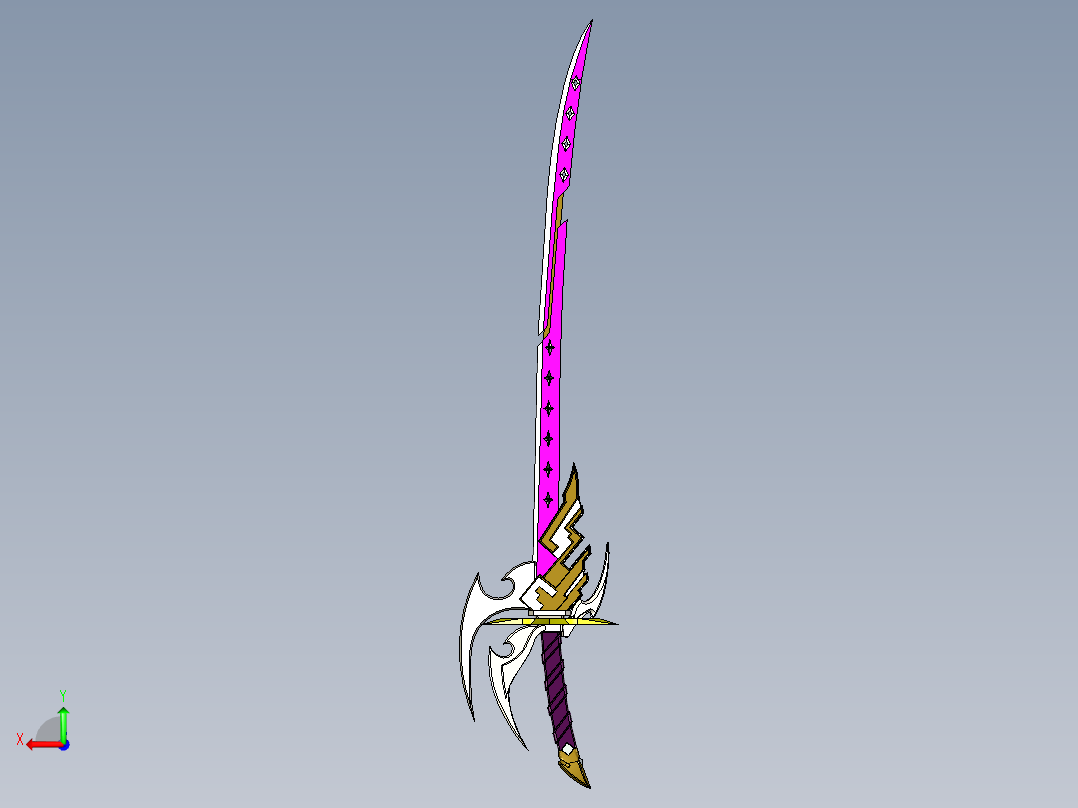 Genshin Impact 武士刀后视图