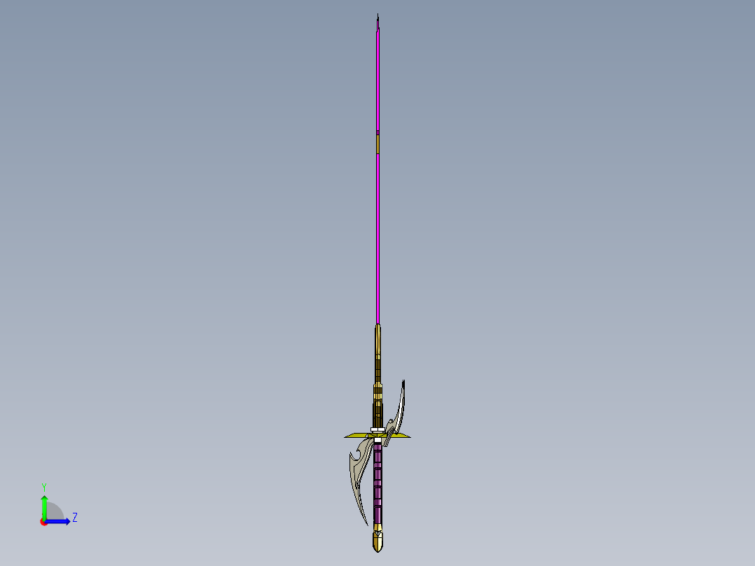 Genshin Impact 武士刀左视图