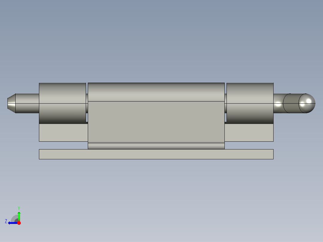 鋼製鉸鏈(焊接型)CCH,CCS-3D多系列多零件图纸模型右视图