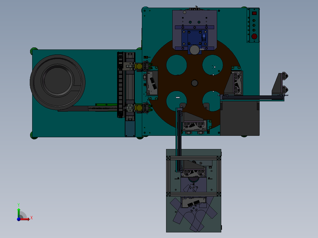 转盘式自动铆钉机前视图