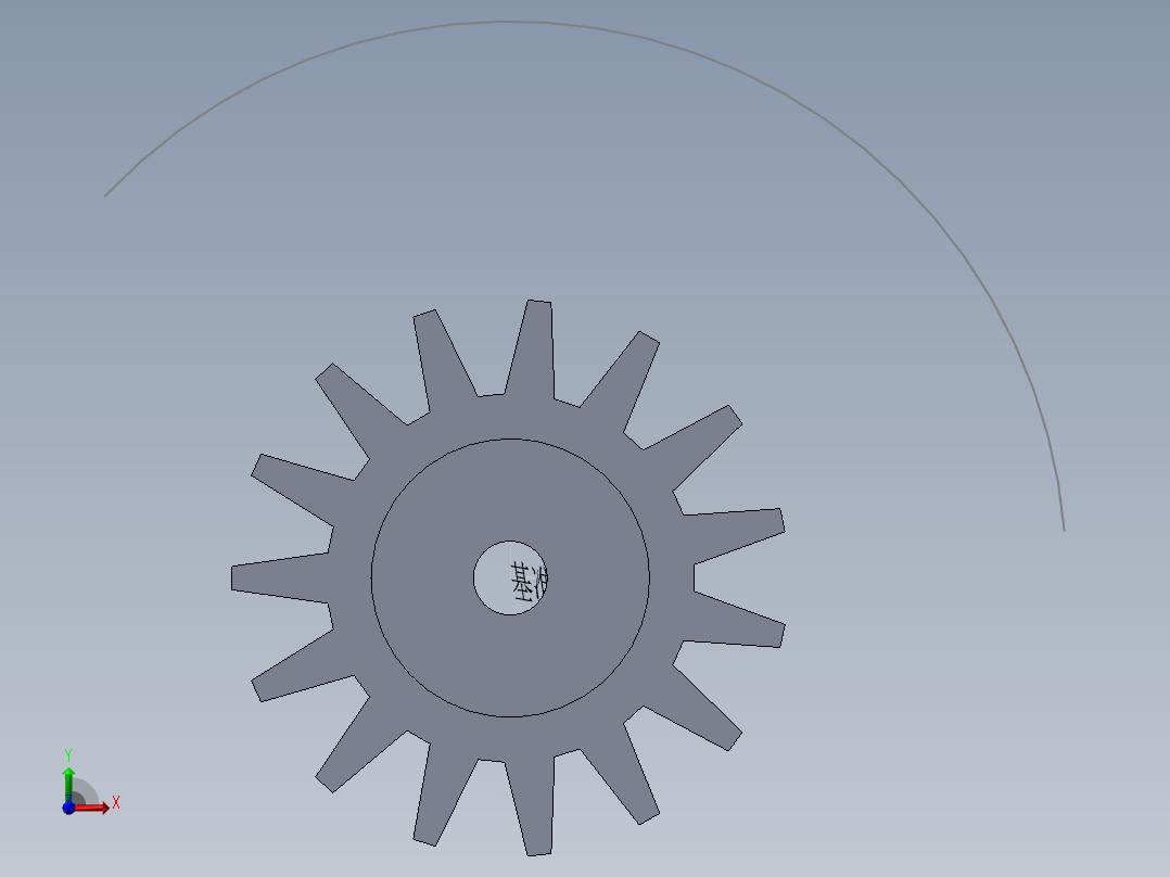 S48 小齿轮前视图