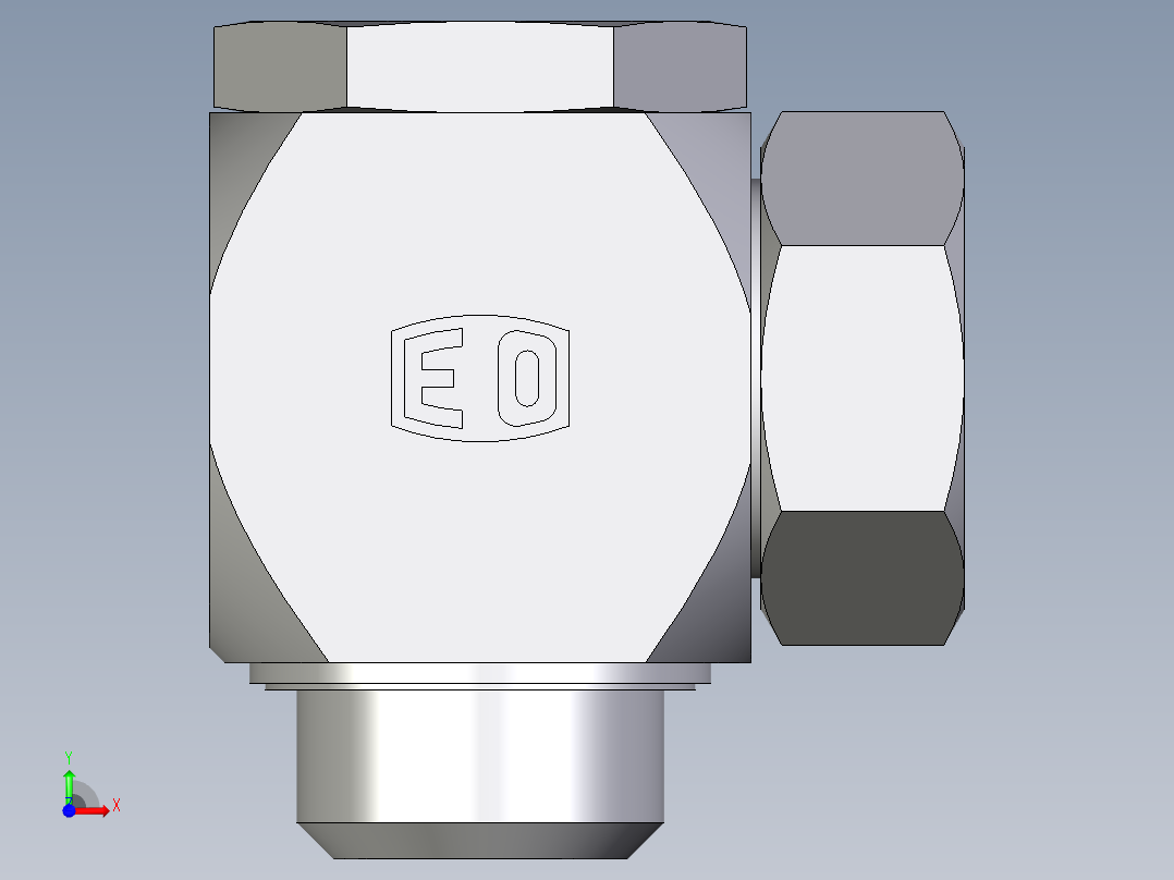 卡套式工业通用硬管接头EO_High_pressure_banjo_elbow_WH42ZLRKDSCF前视图