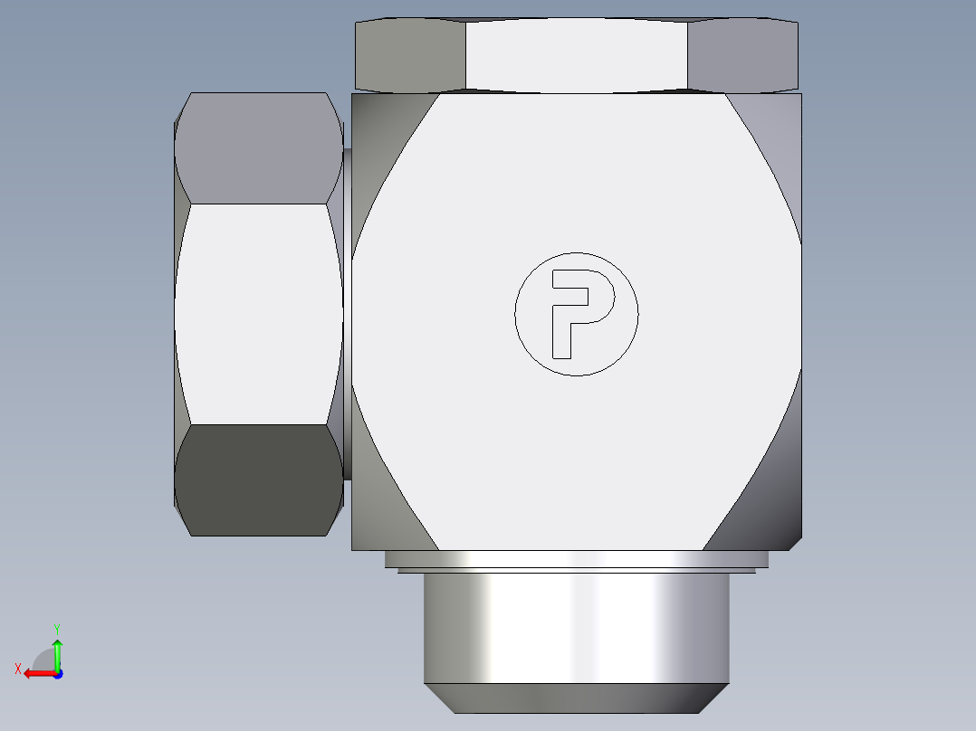 卡套式工业通用硬管接头EO_High_pressure_banjo_elbow_WH42ZLRKDSCF后视图