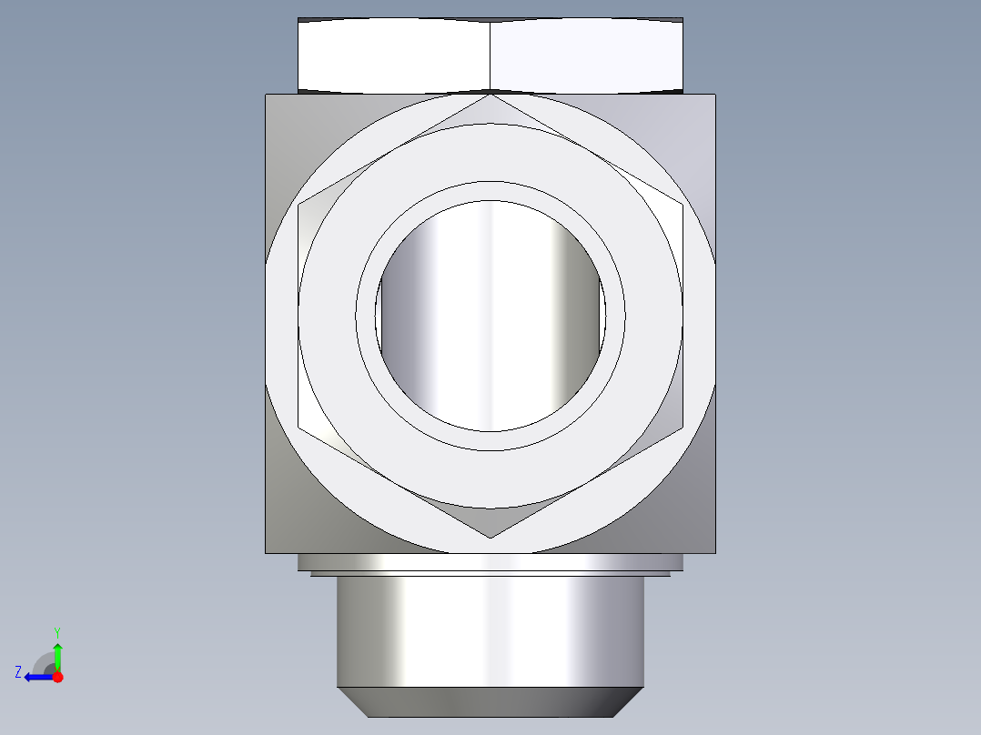 卡套式工业通用硬管接头EO_High_pressure_banjo_elbow_WH42ZLRKDSCF右视图