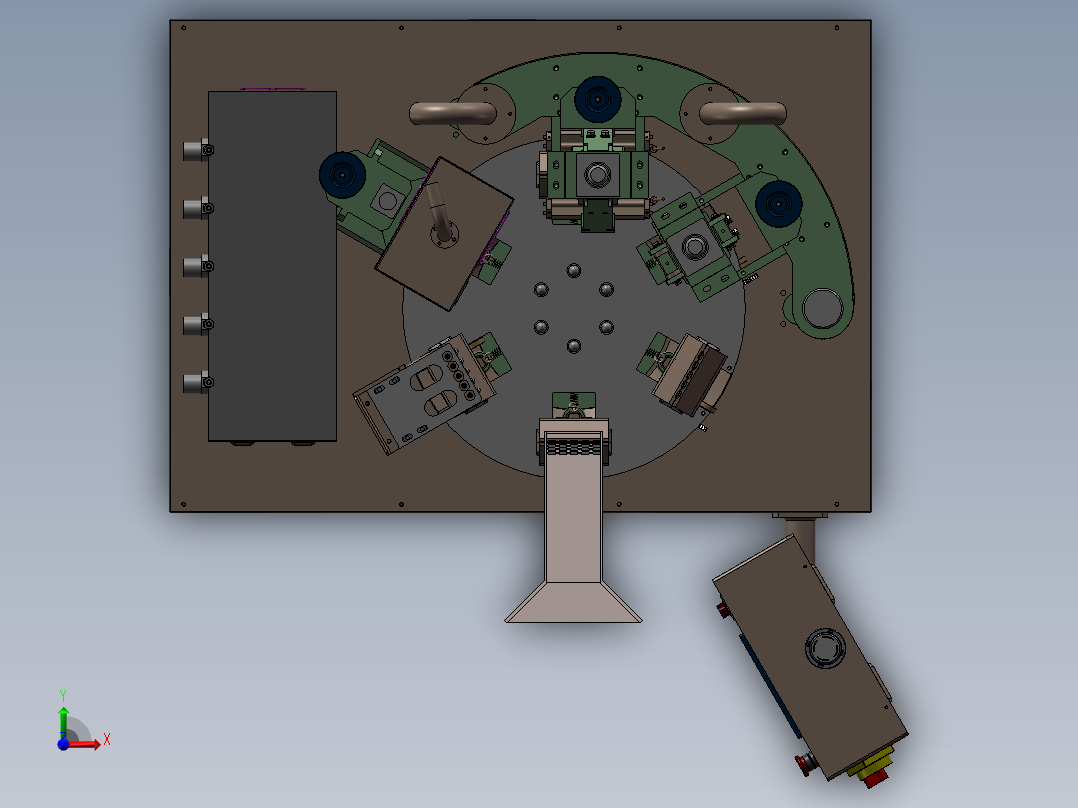 牙膏灌装封尾机前视图