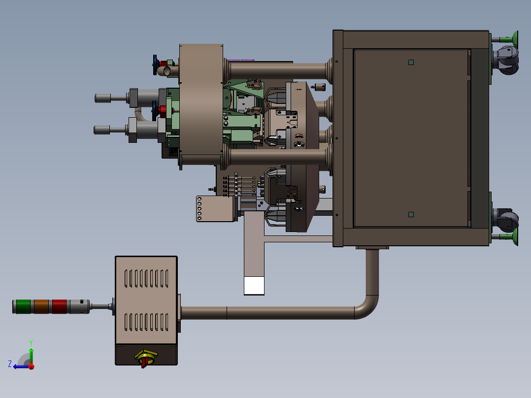 牙膏灌装封尾机右视图