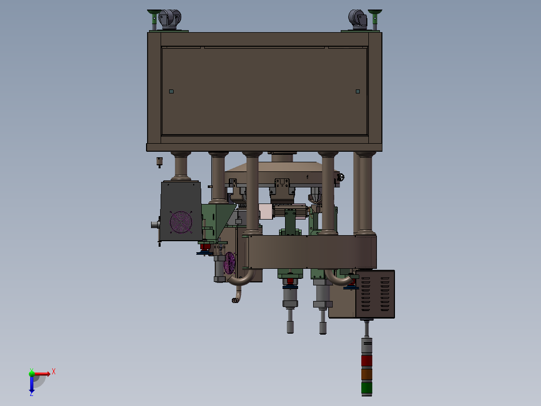 牙膏灌装封尾机俯视图