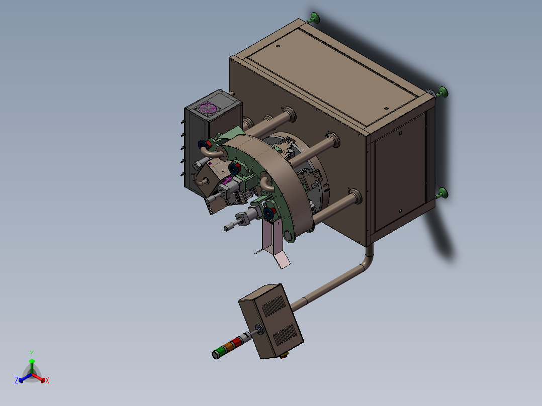 牙膏灌装封尾机正等轴测图