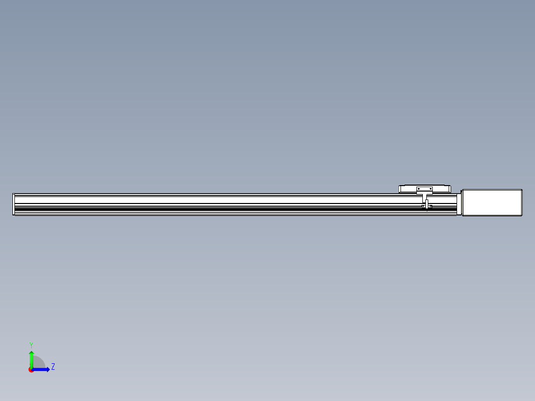 同步带全封闭直线模组TPA-HCB-105D-90-L900-ML-C-P20-N3左视图