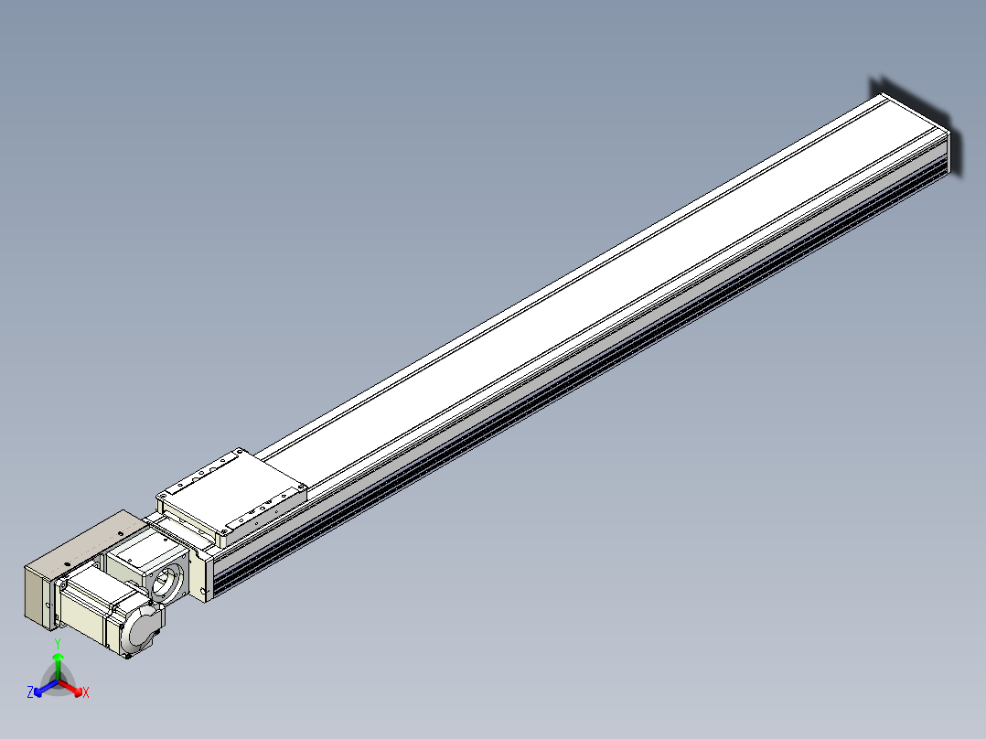 同步带全封闭直线模组TPA-HCB-105D-90-L900-ML-C-P20-N3正等轴测图