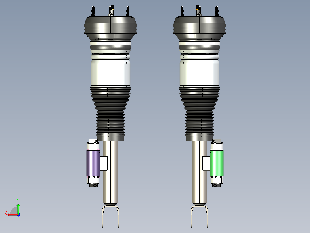汽车空气减震器1563648后视图