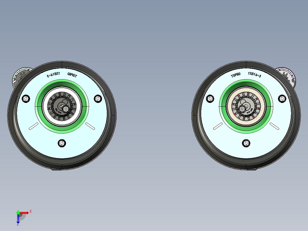汽车空气减震器1563648俯视图