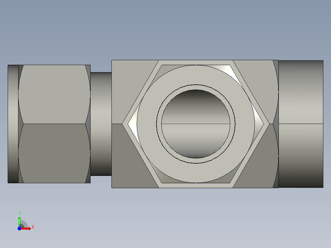 卡套式工业通用硬管接头16_mbu-s前视图