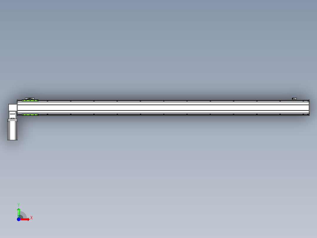 同步带滑台-半封闭B13-L90-S2250-L-Z86-D3前视图