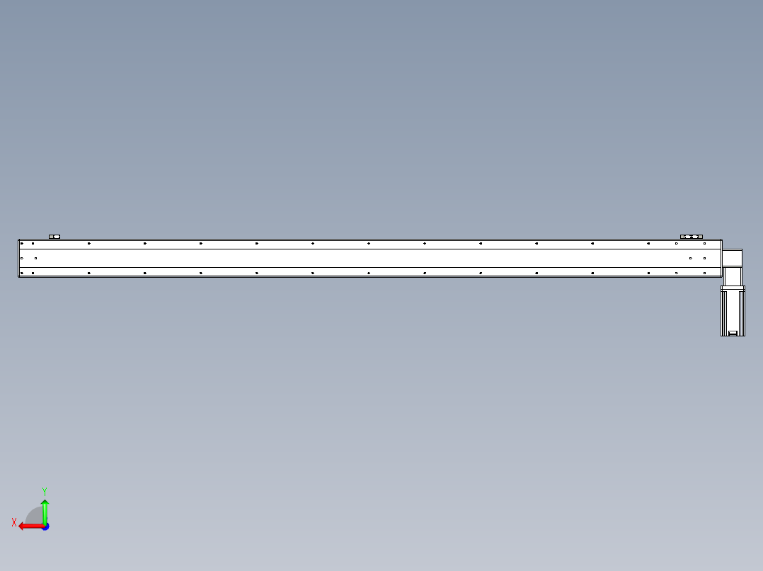 同步带滑台-半封闭B13-L90-S2250-L-Z86-D3后视图