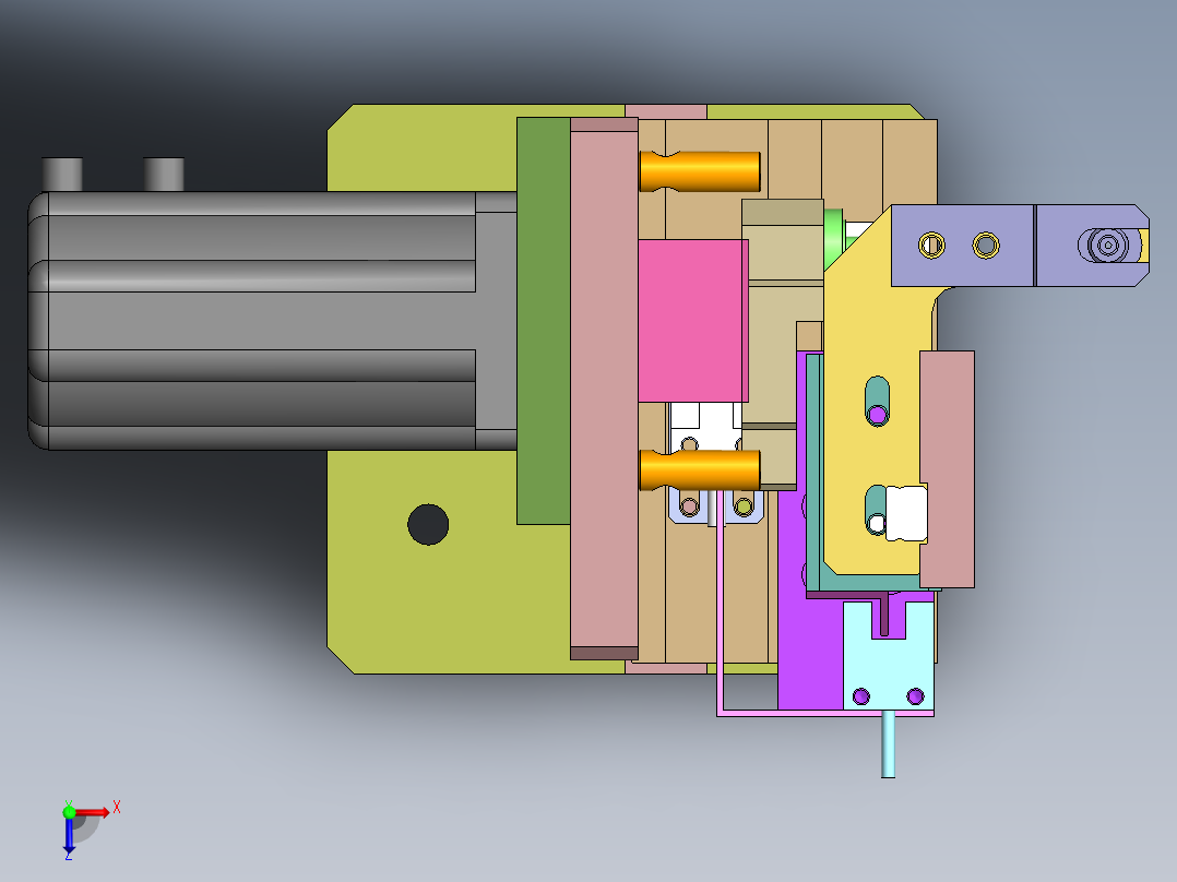 A3 高速凸轮取料机械手俯视图