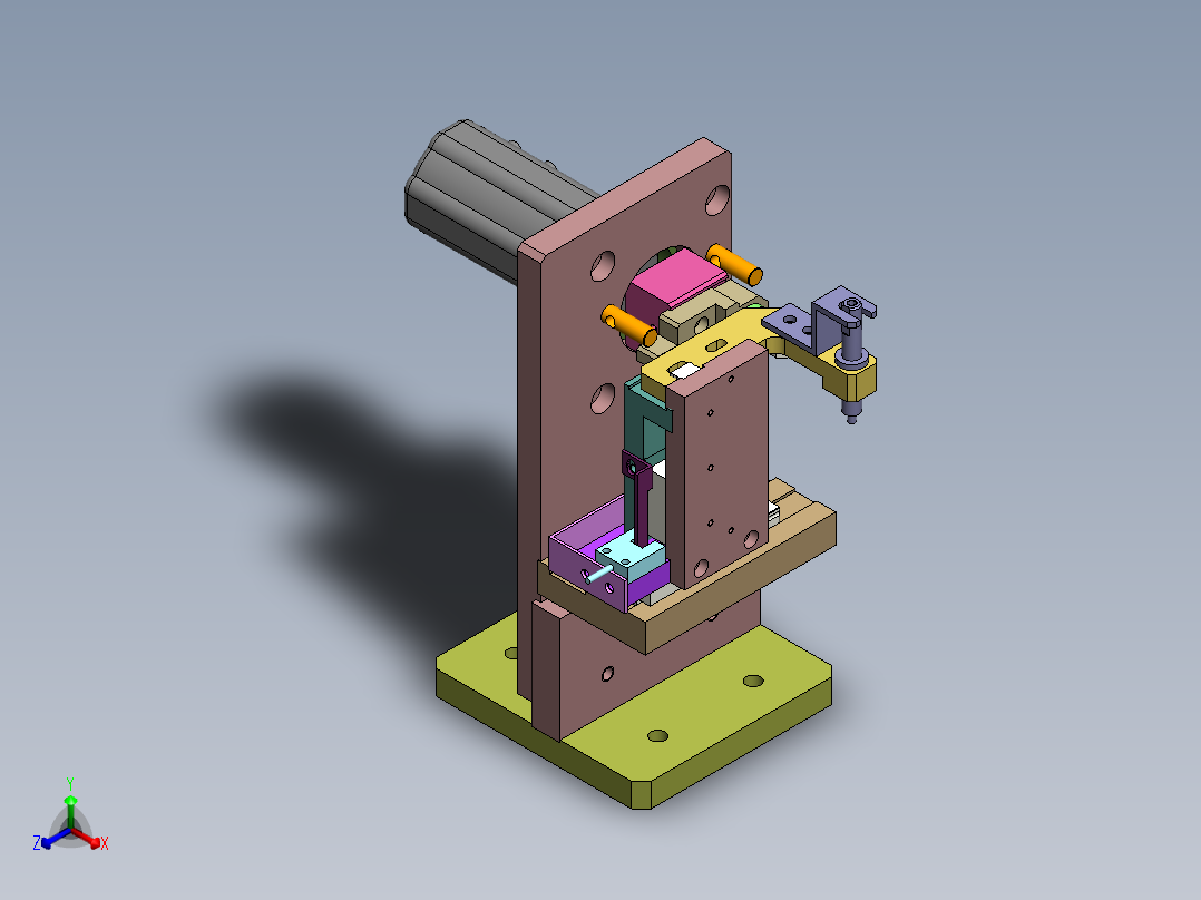 A3 高速凸轮取料机械手正等轴测图