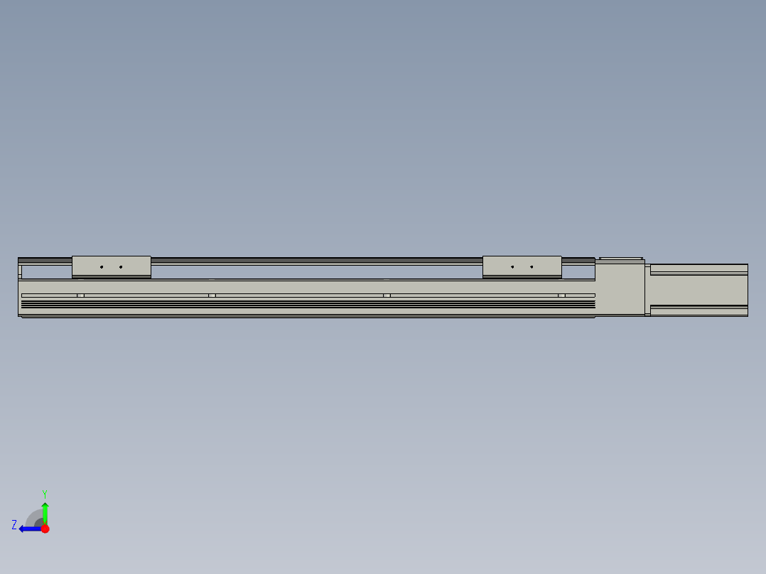直线模组LHAT10-CA-S450-M-C3设计图纸右视图