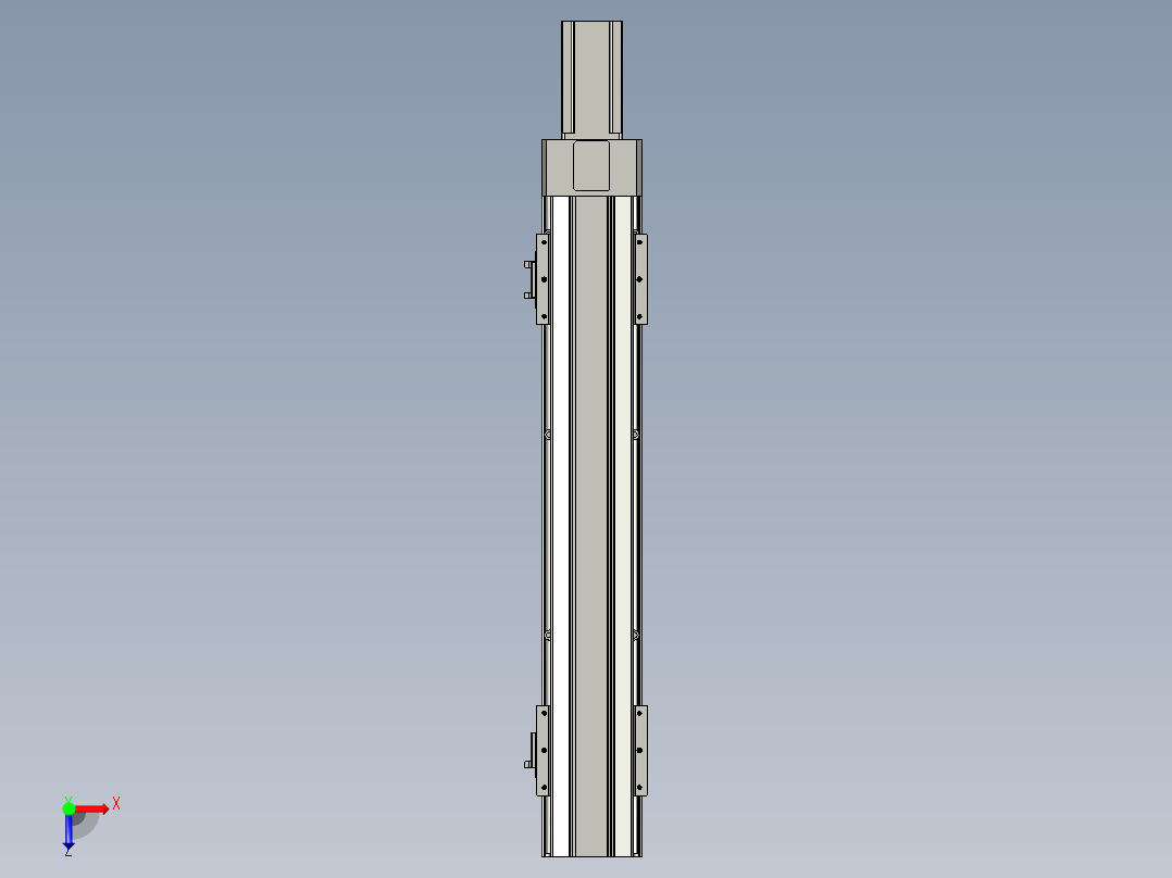 直线模组LHAT10-CA-S450-M-C3设计图纸俯视图
