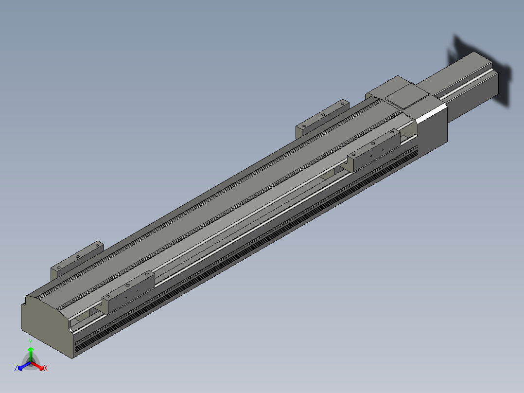 直线模组LHAT10-CA-S450-M-C3设计图纸正等轴测图