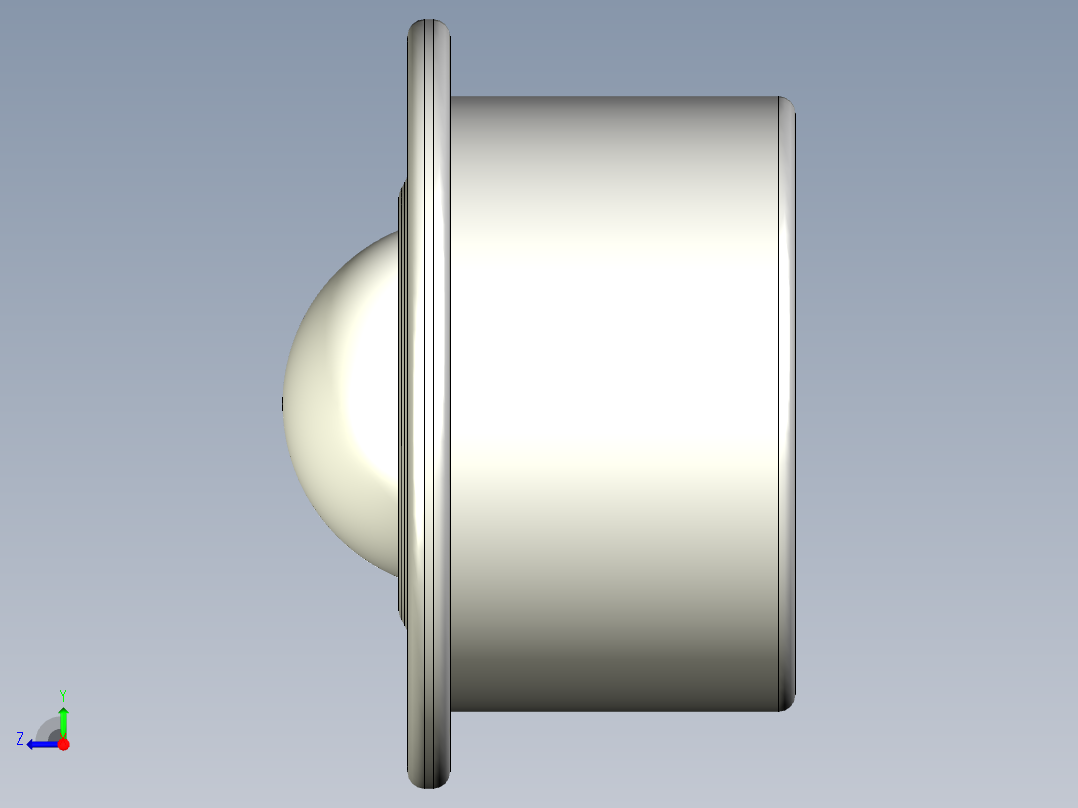 萬向滾珠05-3D多系列多零件图纸模型右视图