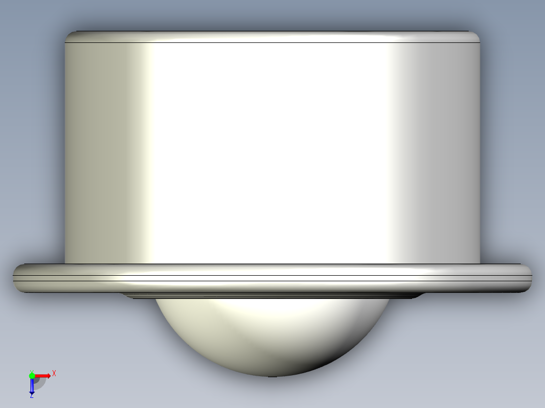 萬向滾珠05-3D多系列多零件图纸模型俯视图