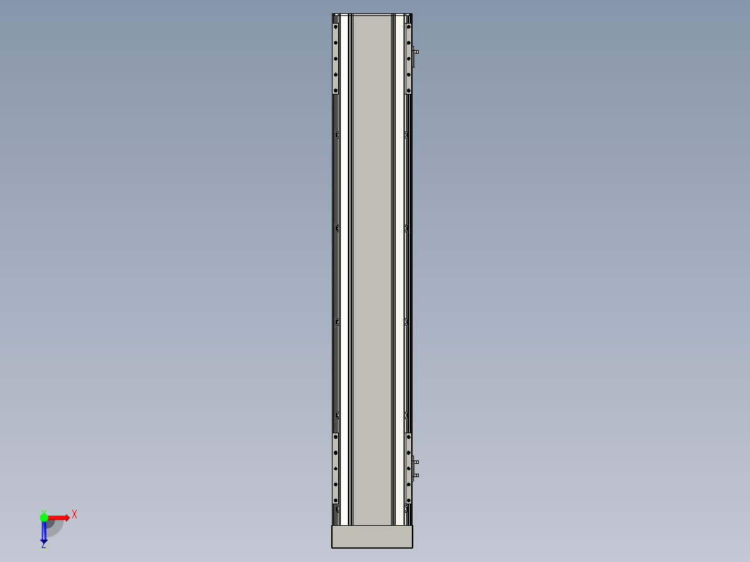 直线模组LHA170-S850-D设计图纸俯视图