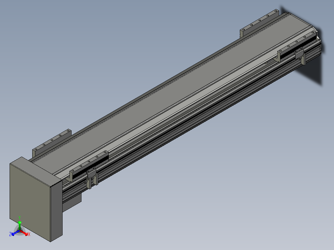 直线模组LHA170-S850-D设计图纸正等轴测图