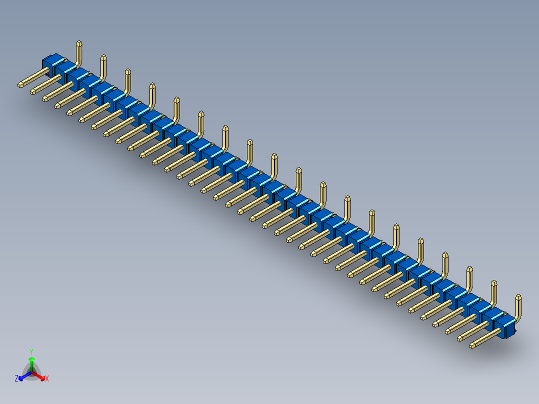 彩色公排针 100mil 2.54mm 系列-DS1022_blue_38p_100mil_Type_SMT_R2_rev1.0