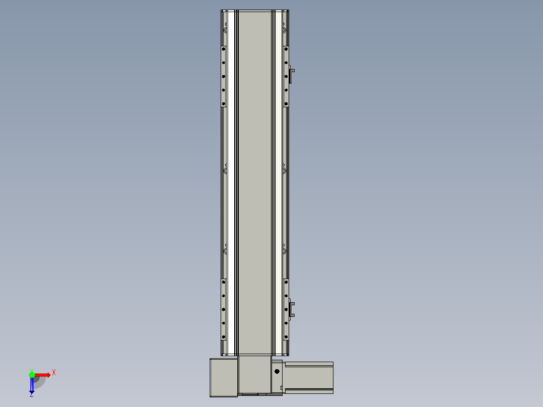直线模组LHB17-L40-S550-LD设计图纸俯视图