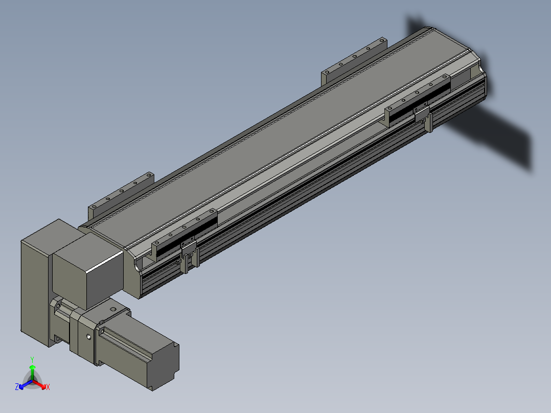 直线模组LHB17-L40-S550-LD设计图纸正等轴测图