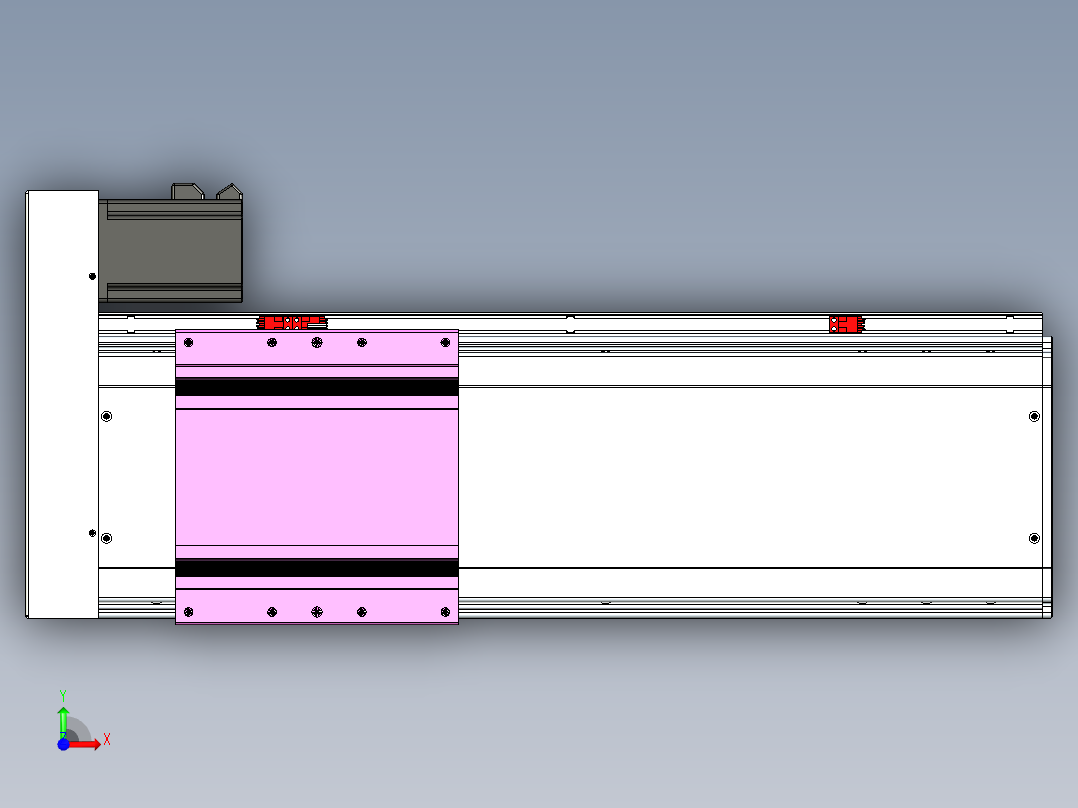 VF丝杆传动-一般环境VF22-L20-C-S400-BR-P75-C4前视图