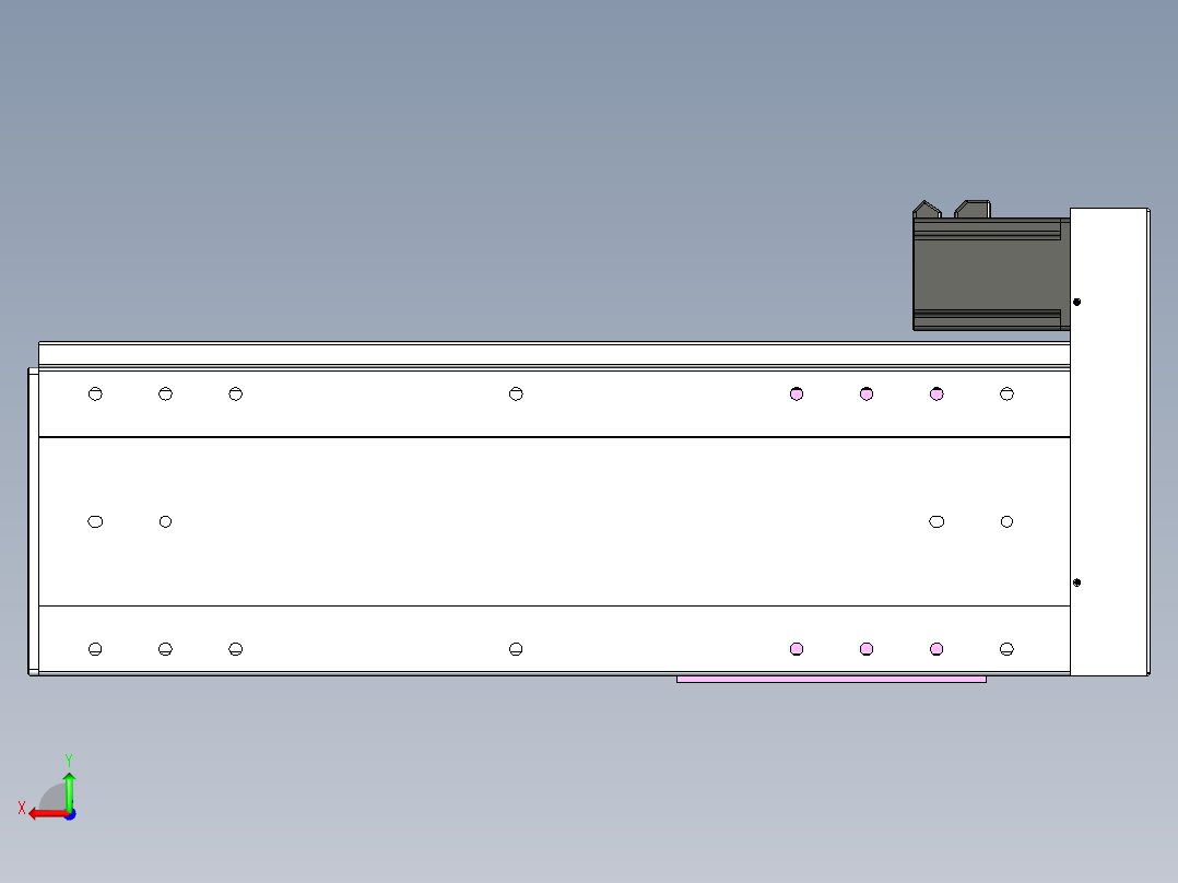 VF丝杆传动-一般环境VF22-L20-C-S400-BR-P75-C4后视图