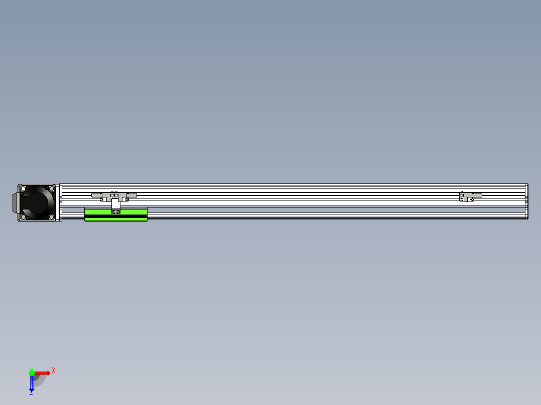 同步带滑台-半封闭B10-L90-S600-R-P40-D3俯视图