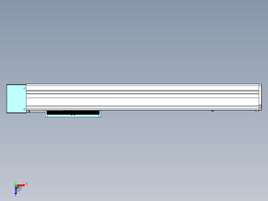 威洛博VC丝杆传动-无尘环境VC14-Lxx-C-S400-BL-ZP75-C3俯视图